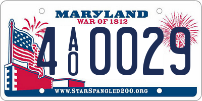 MD license plate 4AO0029