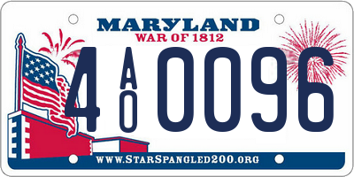 MD license plate 4AO0096