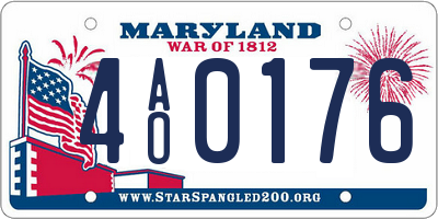 MD license plate 4AO0176