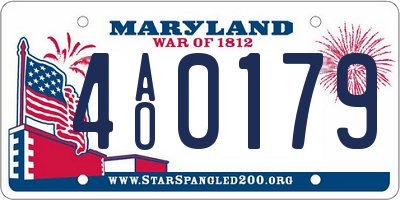 MD license plate 4AO0179