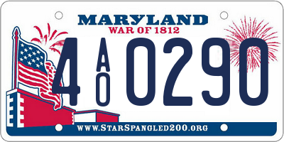 MD license plate 4AO0290