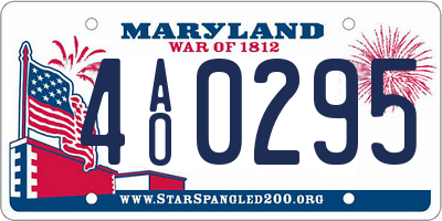 MD license plate 4AO0295