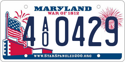 MD license plate 4AO0429
