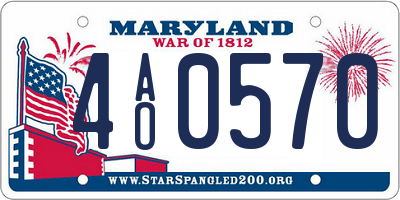 MD license plate 4AO0570