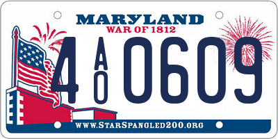 MD license plate 4AO0609