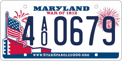 MD license plate 4AO0679