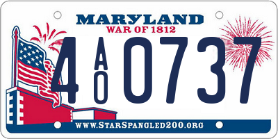 MD license plate 4AO0737