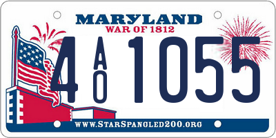 MD license plate 4AO1055