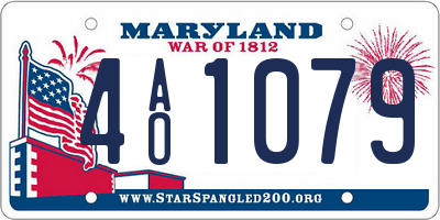 MD license plate 4AO1079