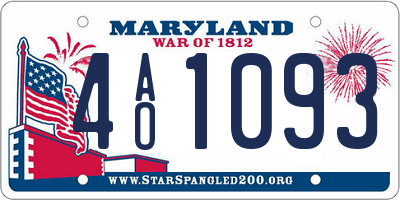 MD license plate 4AO1093