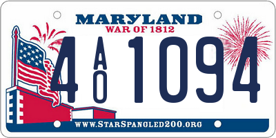 MD license plate 4AO1094