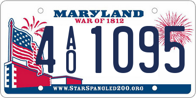 MD license plate 4AO1095