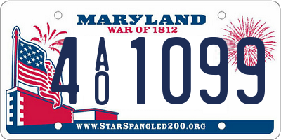MD license plate 4AO1099