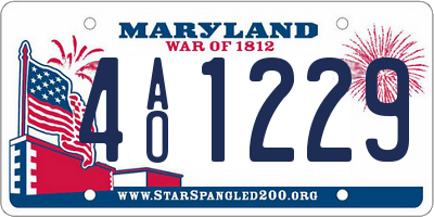 MD license plate 4AO1229