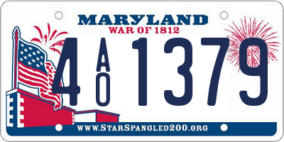 MD license plate 4AO1379