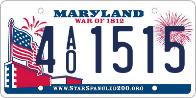 MD license plate 4AO1515