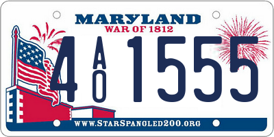 MD license plate 4AO1555