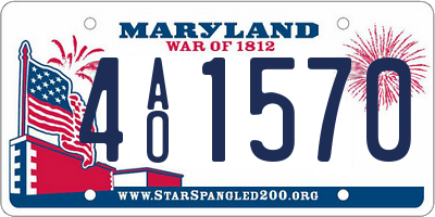 MD license plate 4AO1570
