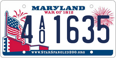MD license plate 4AO1635