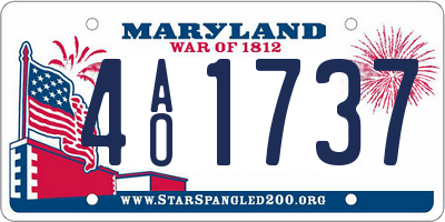 MD license plate 4AO1737