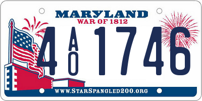 MD license plate 4AO1746
