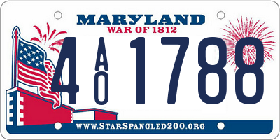 MD license plate 4AO1788