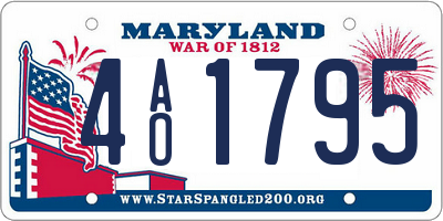 MD license plate 4AO1795