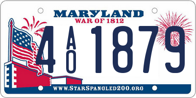 MD license plate 4AO1879