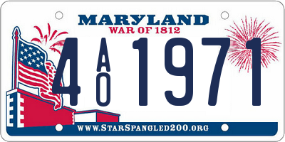 MD license plate 4AO1971