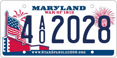 MD license plate 4AO2028