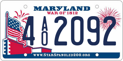 MD license plate 4AO2092
