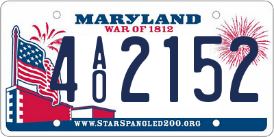 MD license plate 4AO2152