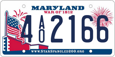 MD license plate 4AO2166