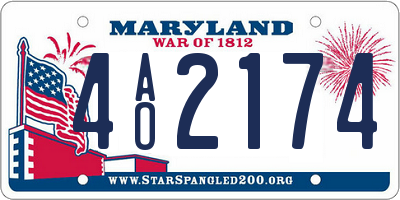 MD license plate 4AO2174