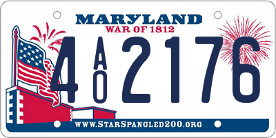 MD license plate 4AO2176
