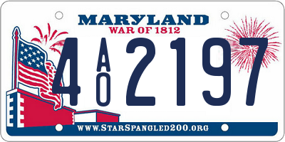 MD license plate 4AO2197