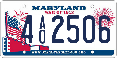 MD license plate 4AO2506