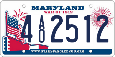 MD license plate 4AO2512