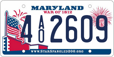 MD license plate 4AO2609