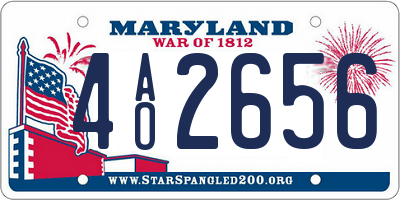 MD license plate 4AO2656