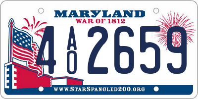 MD license plate 4AO2659