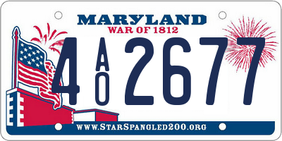 MD license plate 4AO2677