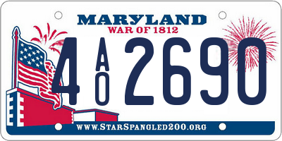 MD license plate 4AO2690