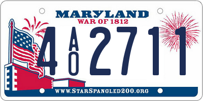 MD license plate 4AO2711