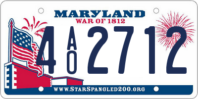 MD license plate 4AO2712