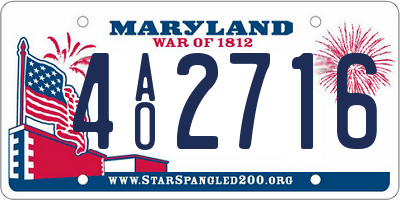MD license plate 4AO2716