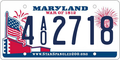 MD license plate 4AO2718