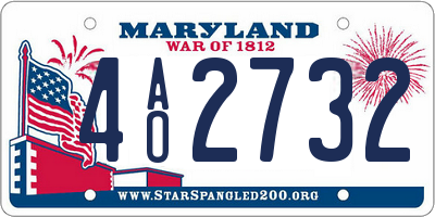 MD license plate 4AO2732