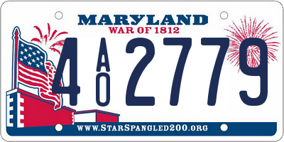 MD license plate 4AO2779
