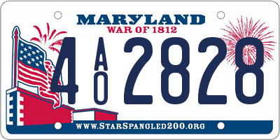MD license plate 4AO2828